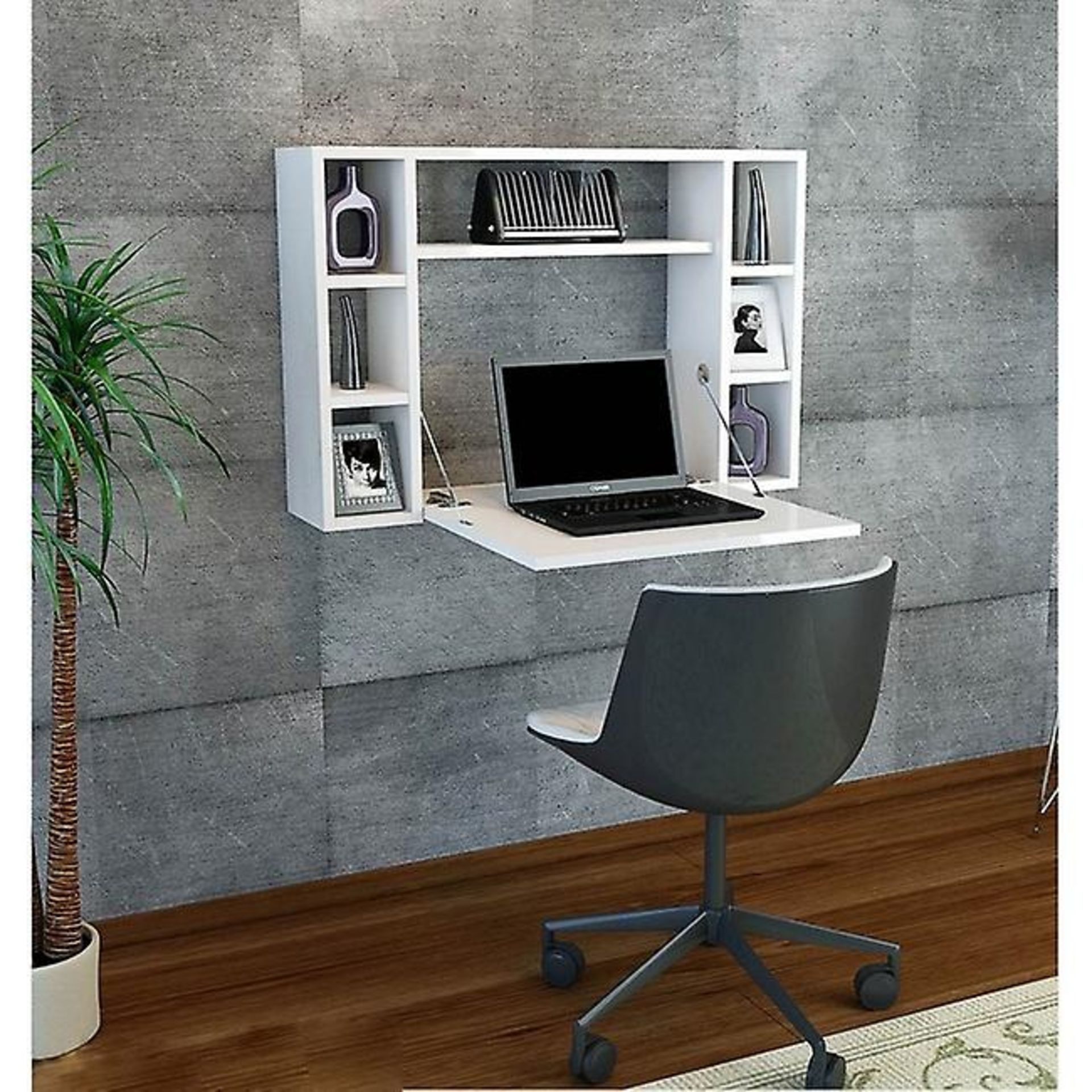 Fold Away Wall Mounted Desk White - Image 3 of 3