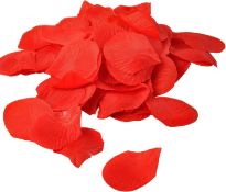 100Pcs Deep Red Silk Rose Petals Valentines Day Wedding Confetti RRP£3