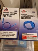 4 Boxed of 200 PU Foam Corded Ear Plugs