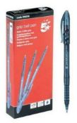 20 x 5 Star Grip Ball Pen 1.0mm Tip 0.4mm Line Blue [Packs of 10]