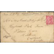 Bermuda 1898 (Jan 23) Cover To England Headed "From P.W Fitz, Captain Joiner, West Indies" (The R...