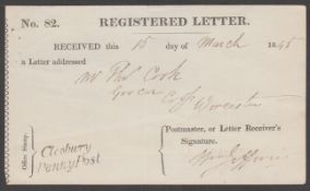 Great Britain - Registered Mail/Shropshire 1845
