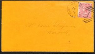 Bermuda Warwick West. 1879 (Aug 4) Cover Franked 1d Tied By Hamilton "1" Duplex, Addressed To