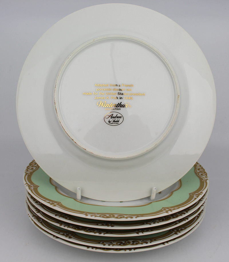 Set of 6 Winterthur Andrea by Sadek Decorative Plates - Image 2 of 2