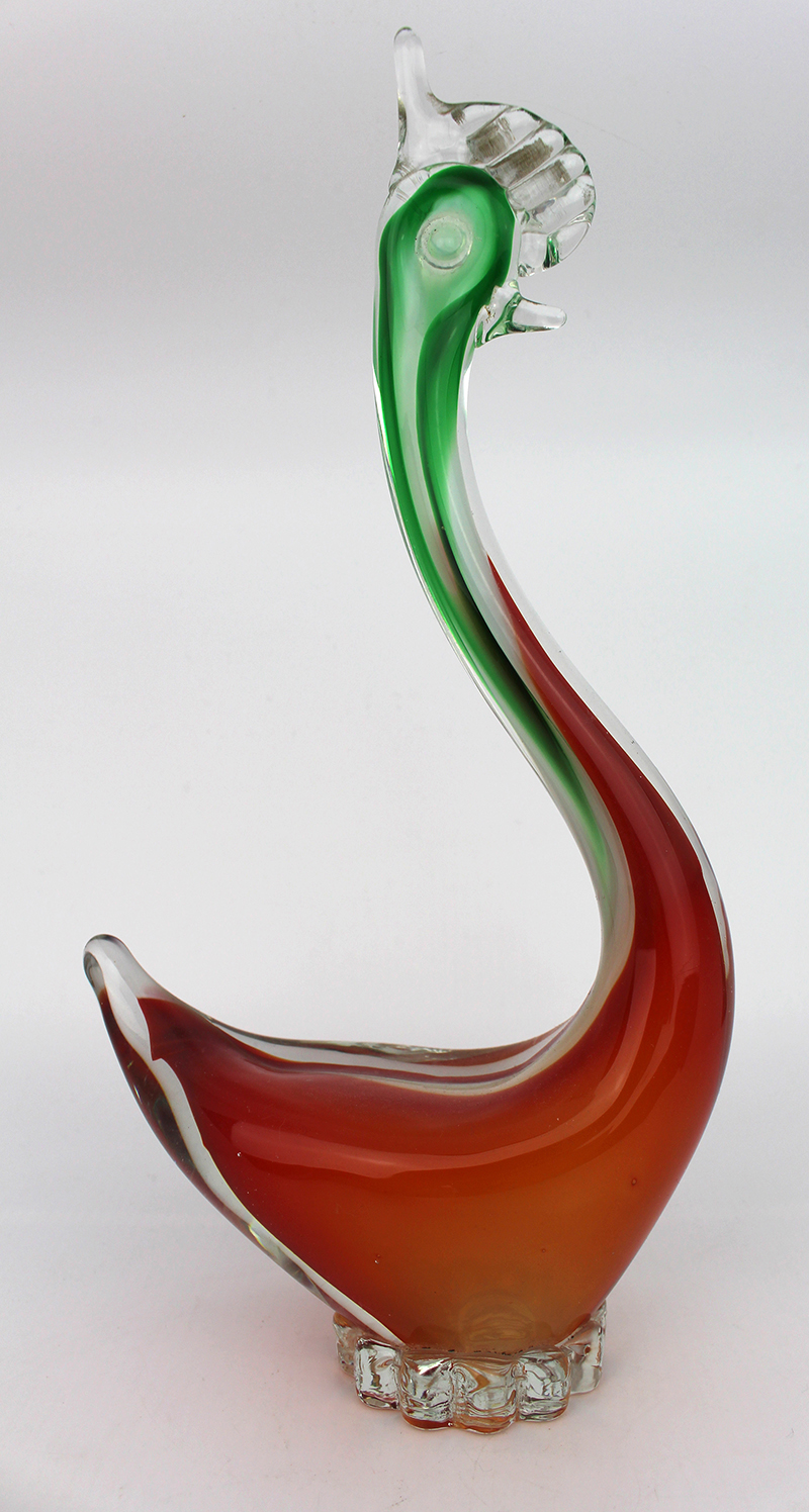 Art Glass Chicken Sculpture