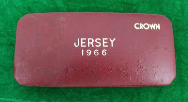 Cased Royal Mint Jersey Two Five Shilling Coin Set