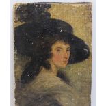 Small Lady Oil on Board English Early 18th c.