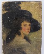 Small Lady Oil on Board English Early 18th c.