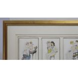 Triptych Paris Postcards Framed Modele depose R & Cie