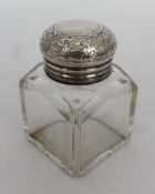 Silver Topped Crystal Bottle London 1898