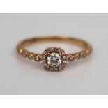 18ct Rose Gold 0.40 Carat Diamond Ring