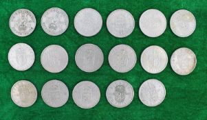 Collection of One Shilling Coins 1947-