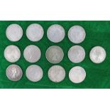 Collection of Half Crown Coins 1947-