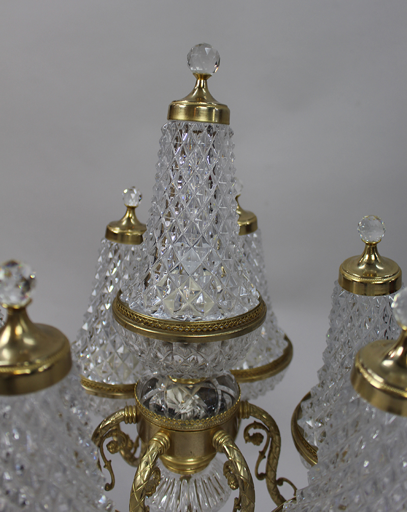 Heavy Crystal Style Italian Table Lamp - Image 3 of 6