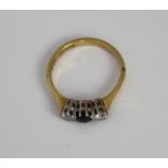 Sapphire & Diamond 18ct Gold Ring