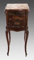 19th c. French Marble Topped Pot Cupboard