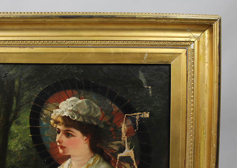 Beatrice Offor Victorian Bride Oil on Canvas Damaged - Image 2 of 8