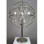 Timothy Oulton Gyro Crystal Metal Globe Table Lamp