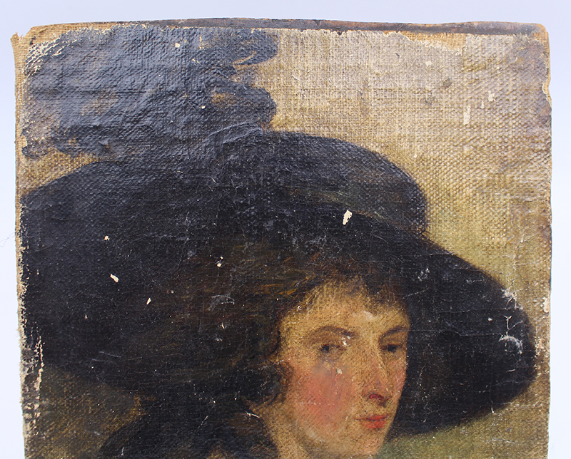 Small Lady Oil on Board English Early 18th c. - Image 8 of 9