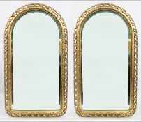 Pair of Arched Giltwood Mirrors