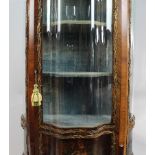 Antique French Serpentine Vernis Martin Display Cabinet