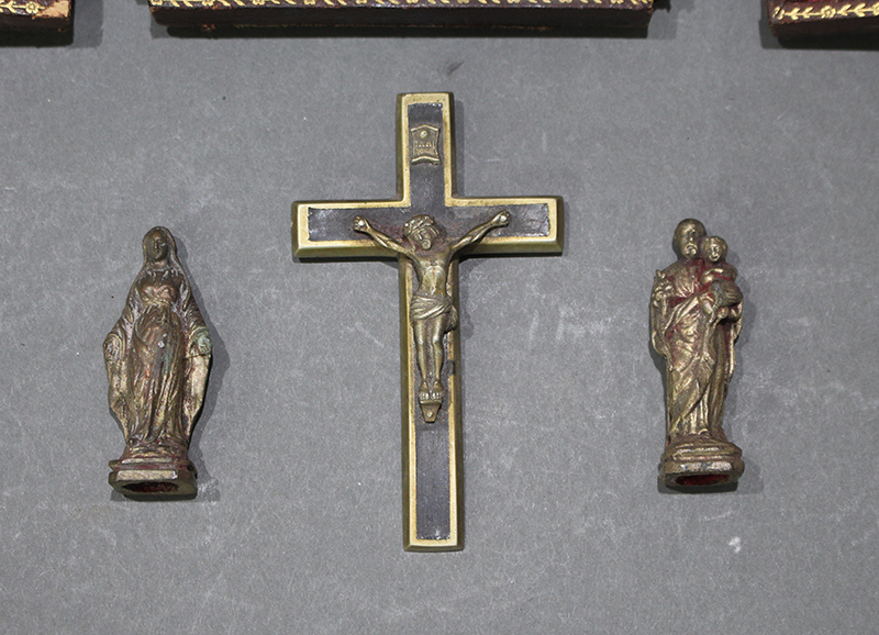 Antique Cased Crucifix Set - Image 5 of 12