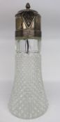 Large Silver Plated Pressed Crystal Claret Jug