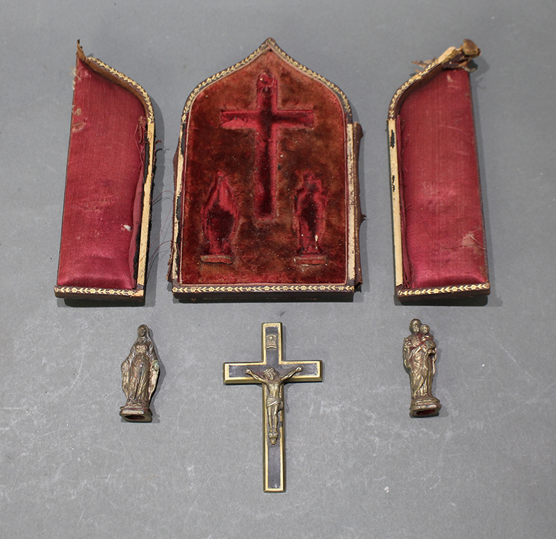 Antique Cased Crucifix Set - Image 6 of 12