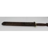 Dagger with Carved Wooden Scabbard