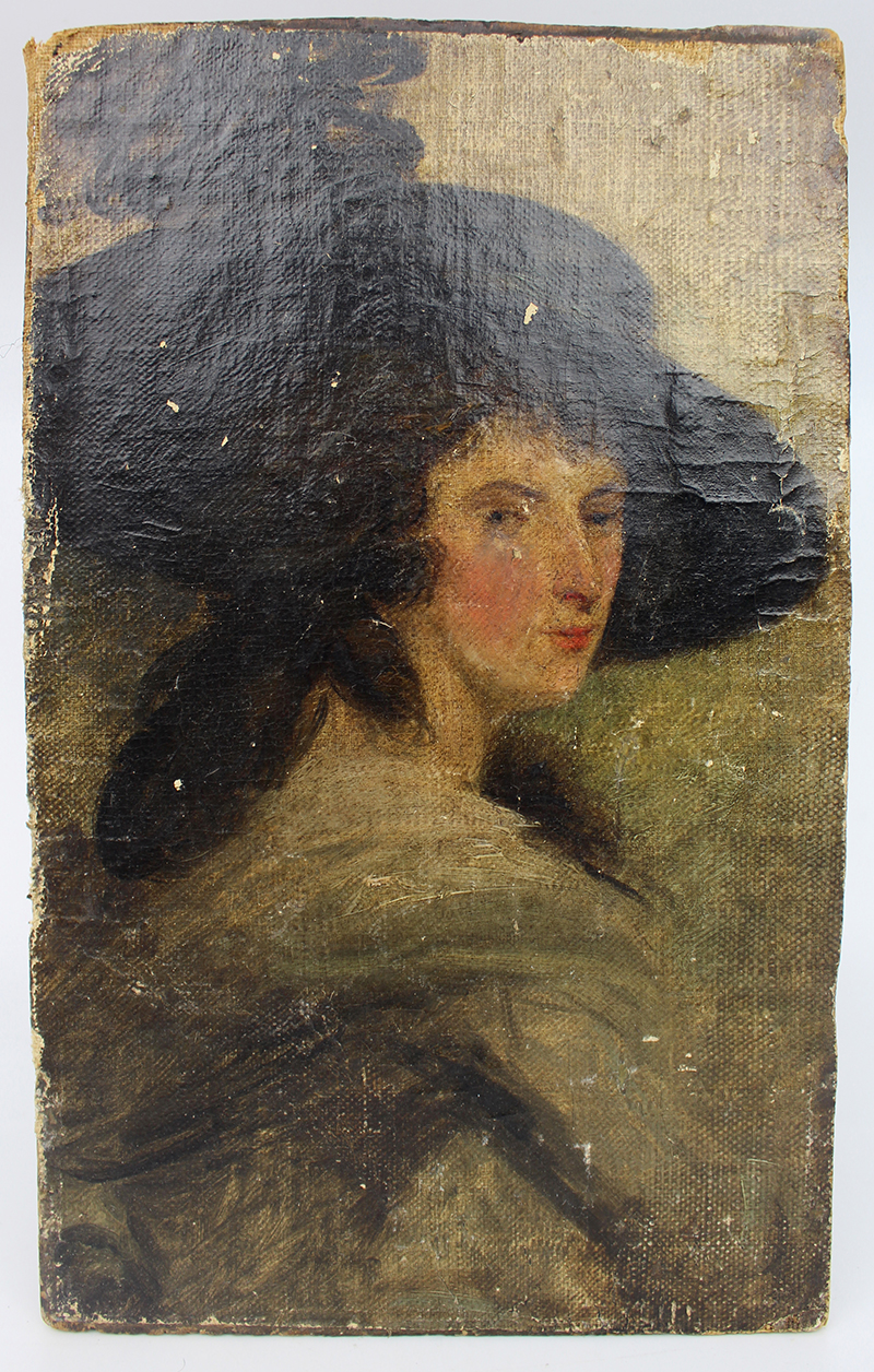 Small Lady Oil on Board English Early 18th c. - Image 7 of 9