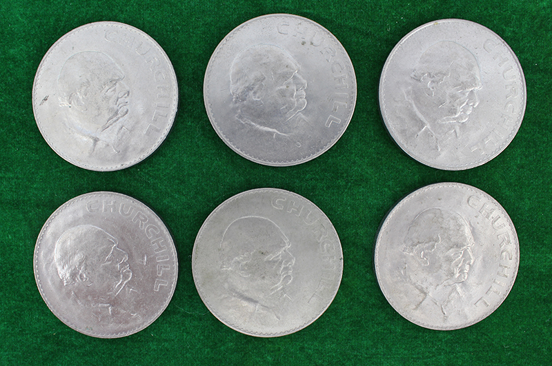 Collection of 6 Commemorative Churchill Crown Coins 1965 - Image 2 of 2