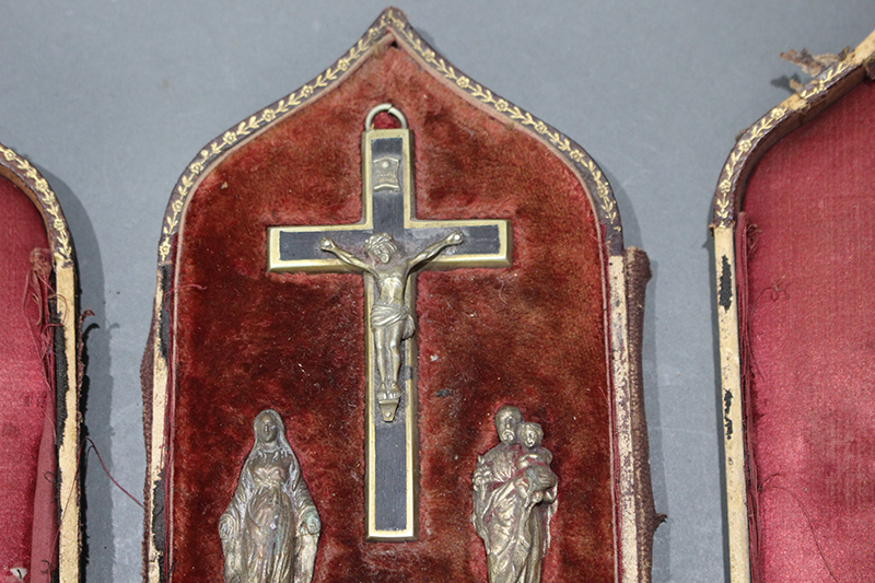 Antique Cased Crucifix Set - Image 3 of 12