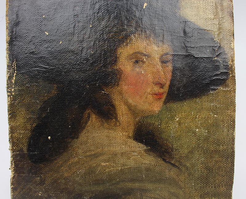 Small Lady Oil on Board English Early 18th c. - Image 6 of 9