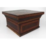 Late Victorian Mahogany Inlaid Pedestal Top Stand