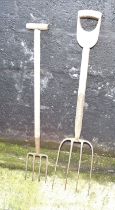 Pair of Old Garden Forks