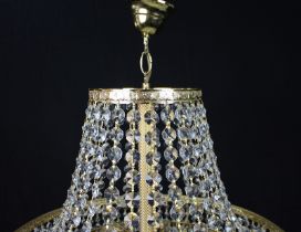Fine Quality Crystal Gold Plated Chandelier