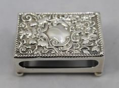 Late Victorian Sterling Silver Matchbox Holder Chester 1900