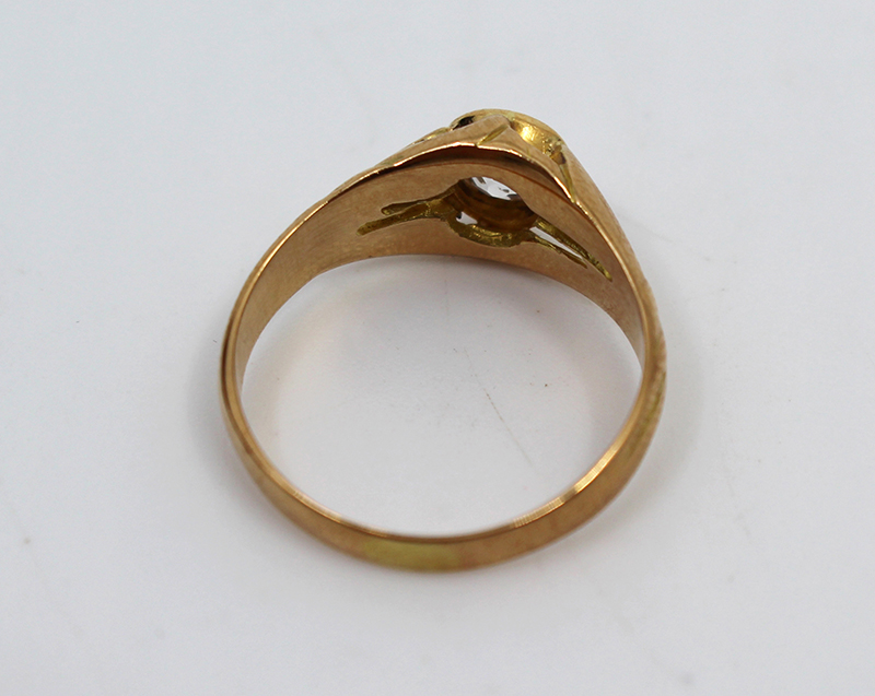 Early 20th c. 15 ct Rose Gold 0.52 carat Diamond Ring - Image 8 of 8