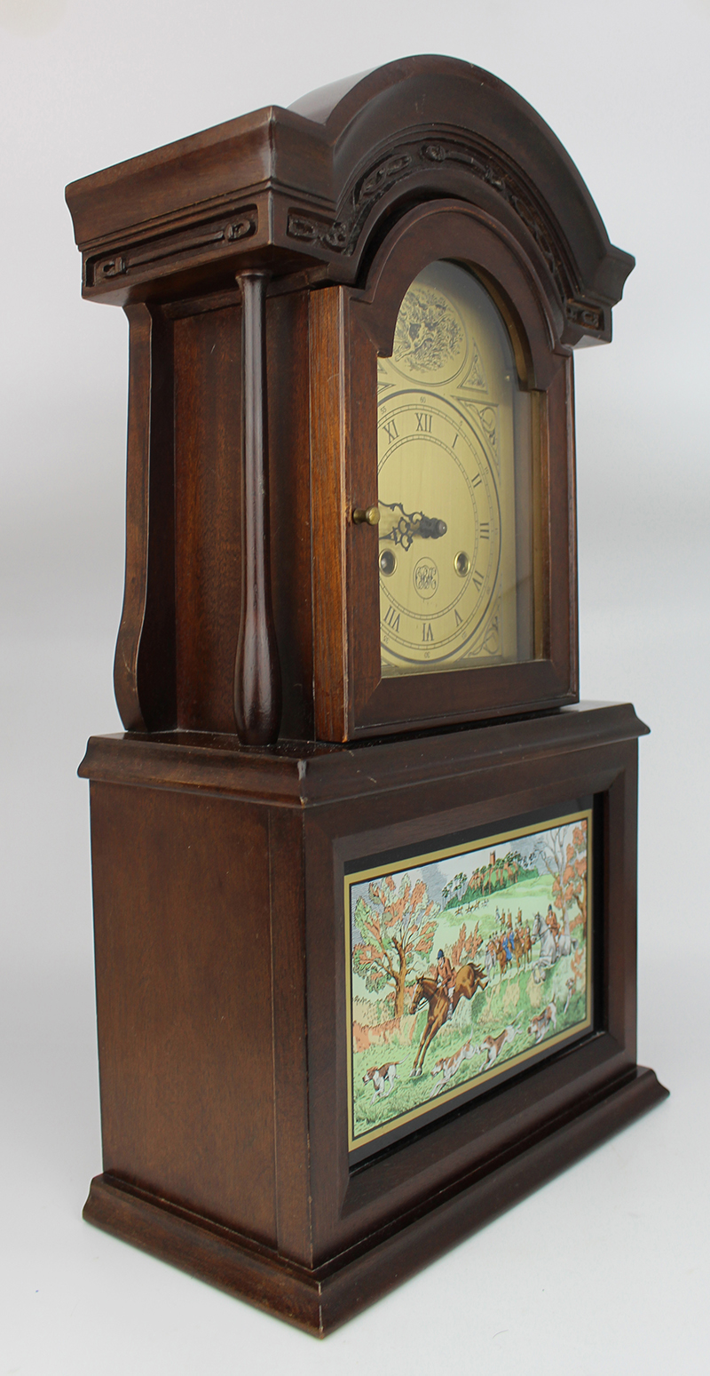 Vintage Hunting Hermle Mantel Clock - Image 7 of 8