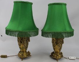 Pair of Antique Ormolu Table Lamps