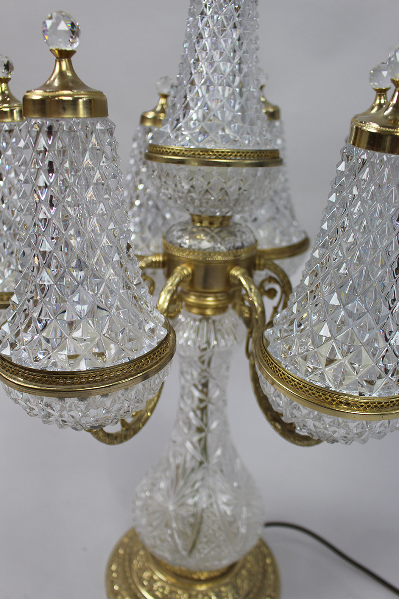 Heavy Crystal Style Italian Table Lamp - Image 6 of 6