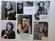 Jane Russell, Lizabeth Scott, June Havoc, Joan Blondell, Joan Fontaine & Joan Bennett Signatures