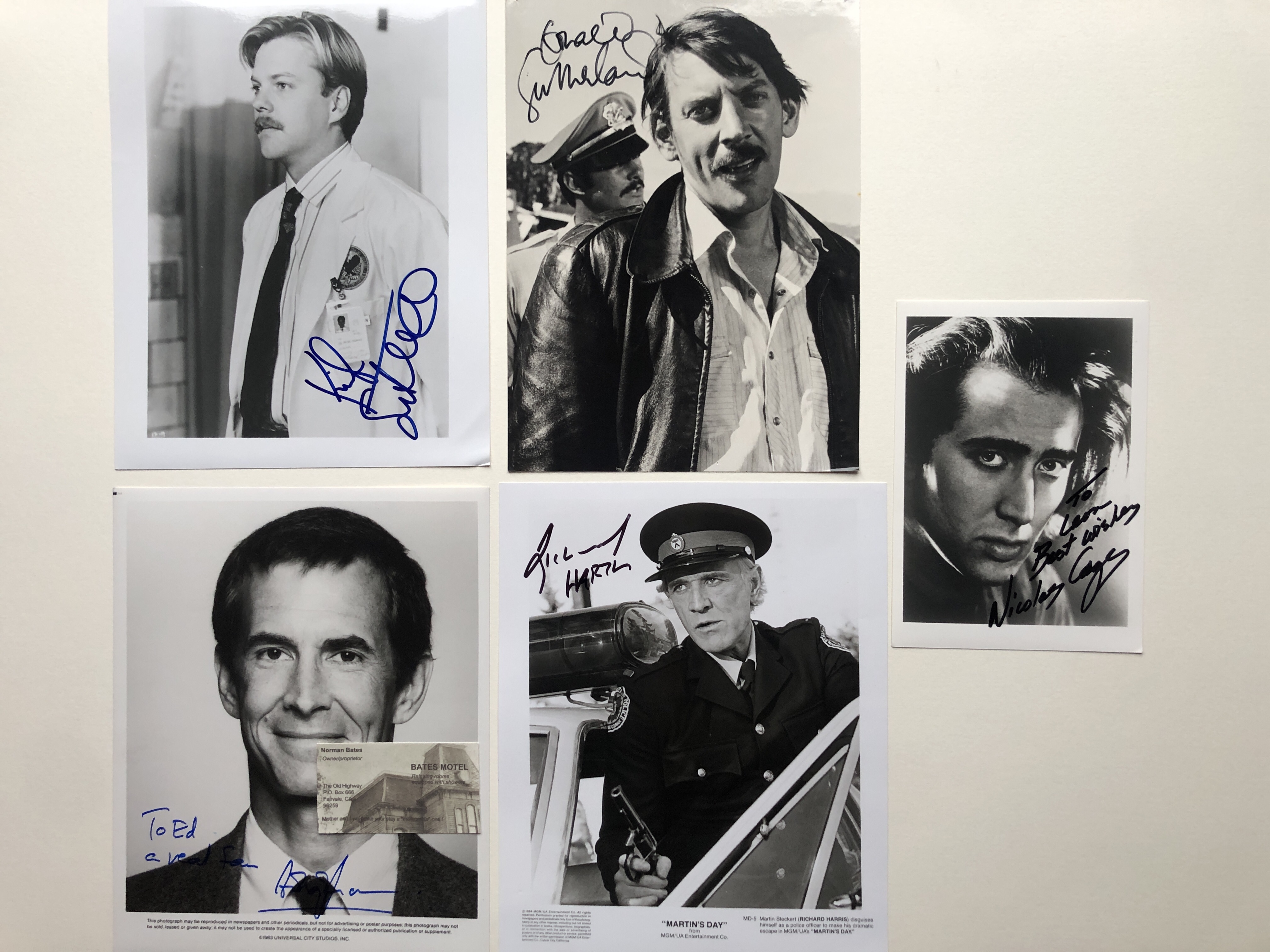 Nicholas Cage, Kiefer Sutherland, Donald Sutherland, Richard Harris & More Original Signatures