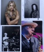 British Music Artists; Joss Stone, Mick Hucknall, Howard Jones & Van Morrison Original Signatures