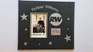 Robbie Williams Signed Mounted Photo Presentation