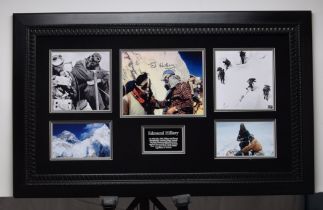 Edmund Hillary Original Signature Presentation