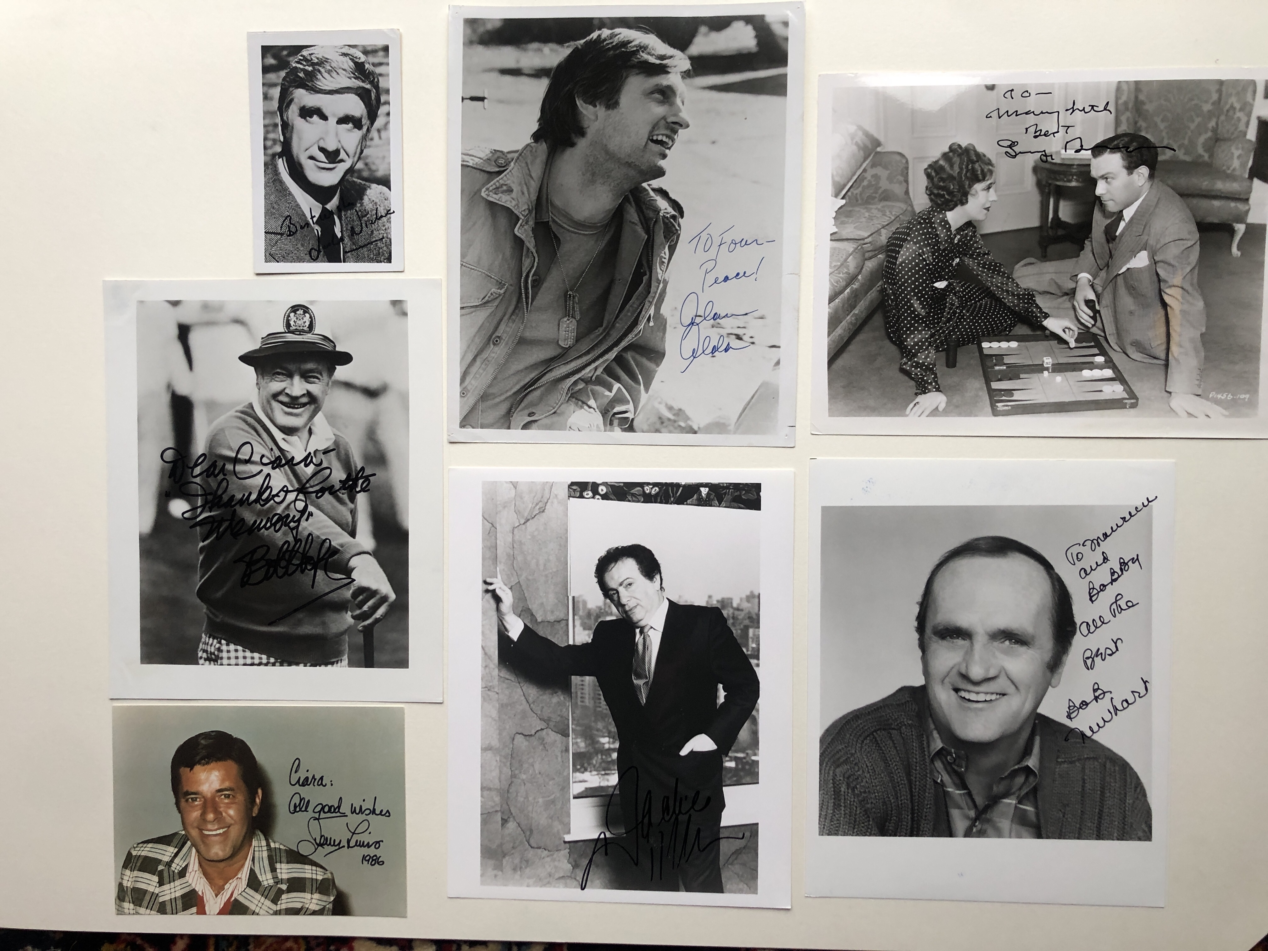 Comedy Actors; Leslie Neilson, Jerry Lewis, Bob Hope, George Burns, Jackie Mason & More Signature...