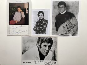 Singer/Songwriters; Anthony Newley, Burt Bacharach, Buddy Greco & Johnny Mathis, Signed Photos.