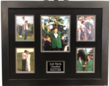 Jose Maria Olazabal Framed Original Signature Presentation.