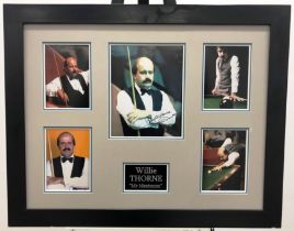 Willie Thorne Framed Original Signature Presentation.